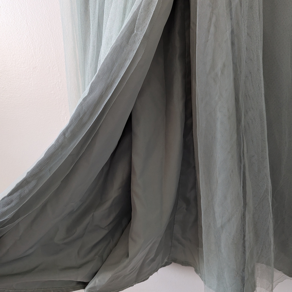 Revelry Alma Tulle Sage Maxi Dress - Picture 5 of 6
